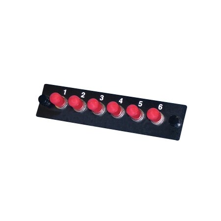Ortronics 6 PORT PANEL ST SIMPLEX MM, LOADED FOR FC SERIES ENCL, PLASTIC SLEEVE OFP-STS06NB